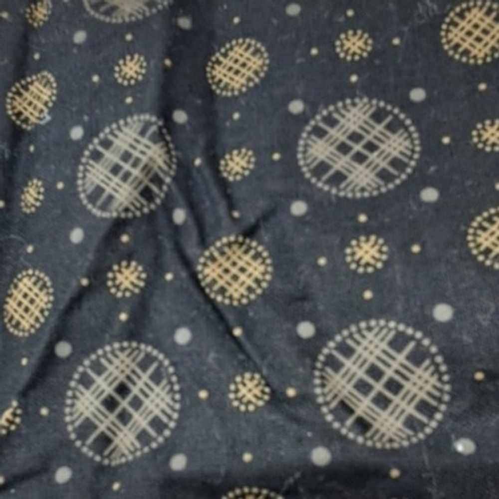 Andover Fabrics Cotton Fabric Circles Geometric Black Tan 1/2 Yard‎